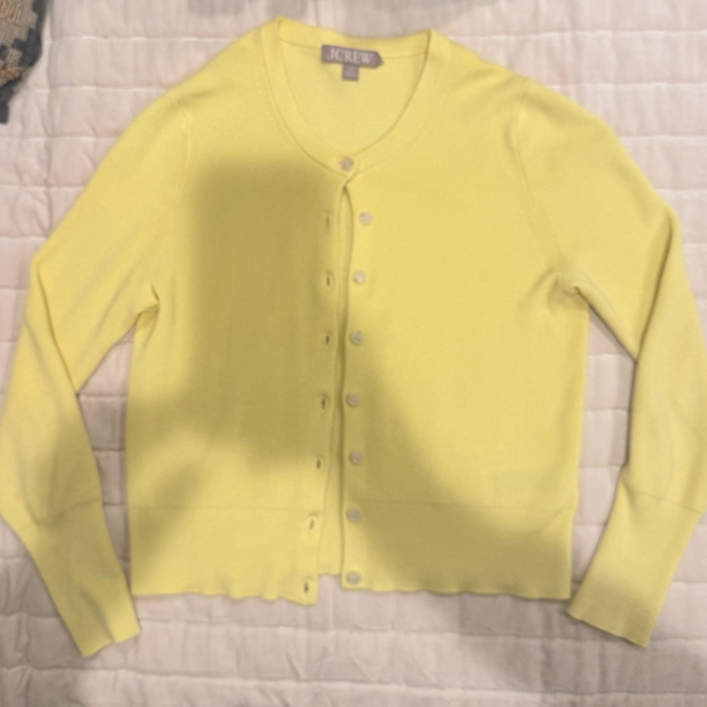 J. Crew Women's Lemon Cardigan Sweater